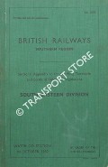 Book cover of Sectional Appendix to the Working Timetable and Books of Rules and Regulations - South Eastern Division - October 1960 by British Railways Southern Region